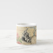White Rabbit Alice in Wonderland Art Espresso Kop (Voorkant)