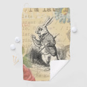 White Rabbit Alice in Wonderland Art Golfhanddoek (Insitu)