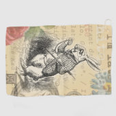 White Rabbit Alice in Wonderland Art Golfhanddoek (Horizontaal)