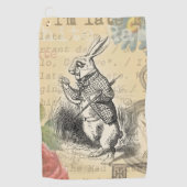 White Rabbit Alice in Wonderland Art Golfhanddoek (Voorkant)