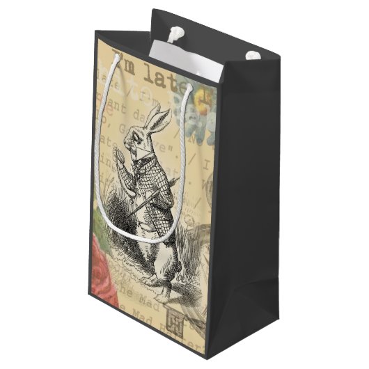 White Rabbit Alice in Wonderland Art Klein Cadeauzakje (Achterkant Gekanteld)