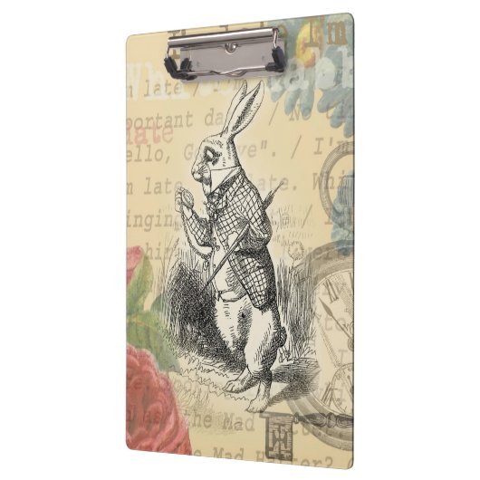 White Rabbit Alice in Wonderland Art Klembord (Links)