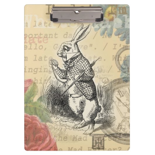 White Rabbit Alice in Wonderland Art Klembord (Voorkant)