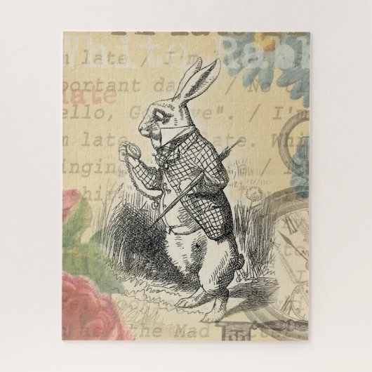 White Rabbit Alice in Wonderland Art Legpuzzel (Verticaal)