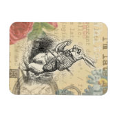 White Rabbit Alice in Wonderland Art Magneet (Horizontaal)