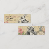 White Rabbit Alice in Wonderland Art Mini Visitekaartje (Voorkant / Achterkant)