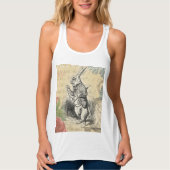 White Rabbit Alice in Wonderland Art Tanktop (Voorkant)