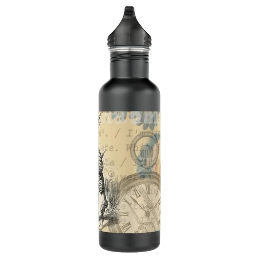 White Rabbit Alice in Wonderland Art Waterfles (Rechts)