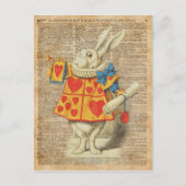 White Rabbit Alice in Wonderland  Artwork Briefkaart (Voorkant)