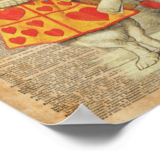 White Rabbit Alice in Wonderland  Artwork Poster (Hoek)