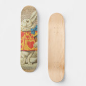 White Rabbit Alice in Wonderland Artwork Skateboard (Voorkant)