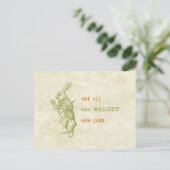 White Rabbit, Alice in Wonderland Briefkaart (Staand voorkant)