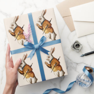 White Rabbit Alice in Wonderland Cadeaupapier