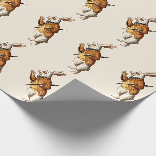 White Rabbit Alice in Wonderland Cadeaupapier (Hoek)