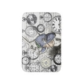 White Rabbit Alice in Wonderland Clocks Badmat (Voorkant Verticaal)