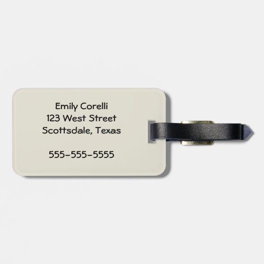 White Rabbit Alice in Wonderland Clocks Bagagelabel (Achterkant horizontaal)