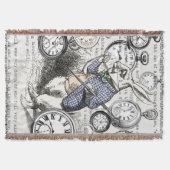White Rabbit Alice in Wonderland Clocks Deken (Voorkant)
