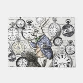 White Rabbit Alice in Wonderland Clocks Deurmat (Voorkant)