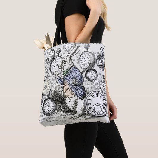 White Rabbit Alice in Wonderland Clocks Draagtas (Dichtbij)