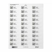White Rabbit Alice in Wonderland Clocks Etiket (Full Sheet)