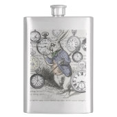 White Rabbit Alice in Wonderland Clocks Heupfles (Voorkant)