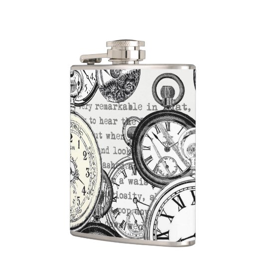 White Rabbit Alice in Wonderland Clocks Heupfles (Links)