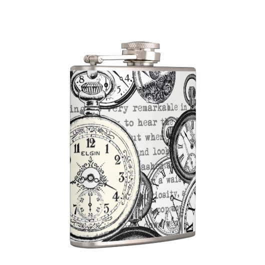 White Rabbit Alice in Wonderland Clocks Heupfles (Rechts)