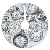 White Rabbit Alice in Wonderland Clocks Kerstboom Rok (Voorkant)