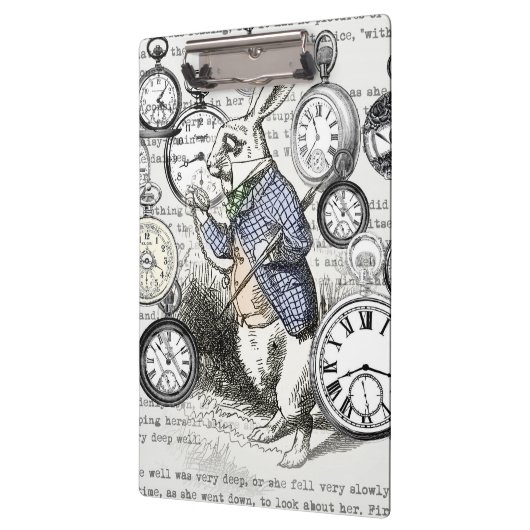 White Rabbit Alice in Wonderland Clocks Klembord (Links)