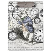 White Rabbit Alice in Wonderland Clocks Klembord (Voorkant)