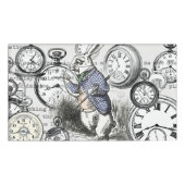 White Rabbit Alice in Wonderland Clocks Naambadge (Voorkant)