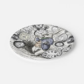 White Rabbit Alice in Wonderland Clocks Papieren Bordje (Gekanteld)