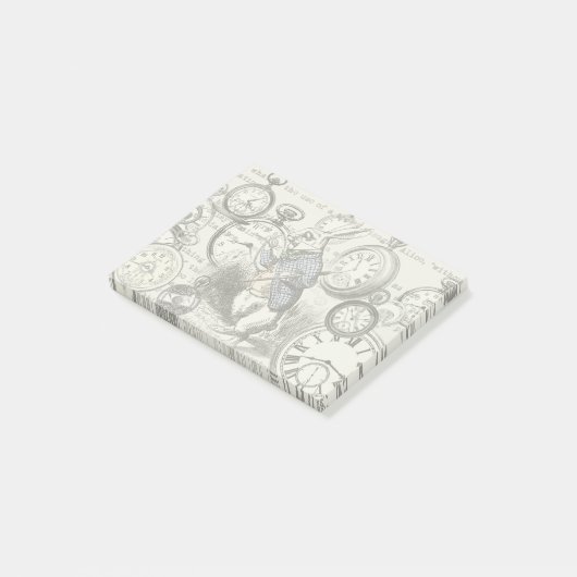 White Rabbit Alice in Wonderland Clocks Post-it® Notes (Schuin)