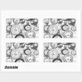 White Rabbit Alice in Wonderland Clocks Rechthoekige Sticker (Vel)