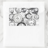 White Rabbit Alice in Wonderland Clocks Rechthoekige Sticker (Tas)