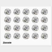White Rabbit Alice in Wonderland Clocks Ronde Sticker (Vel)