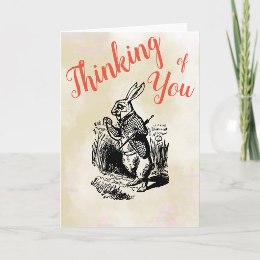 White Rabbit Alice in Wonderland die je denkt Kaart (Voorkant)