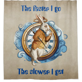 White Rabbit, Alice in Wonderland karakter. Douchegordijn