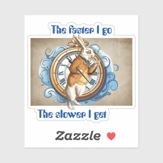 White Rabbit, Alice in Wonderland karakter. Sticker (Vel)