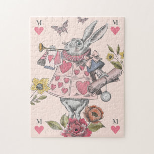 White Rabbit  Alice in Wonderland Monogram Legpuzzel