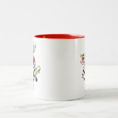 White Rabbit Alice in Wonderland Tweekleurige Koffiemok (Center)