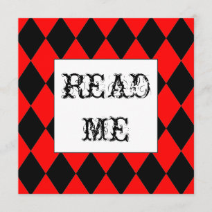 White Rabbit Alice Invitation Kaart