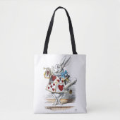 White Rabbit Alice Wonderland Hearts Draagtas (Voorkant)