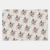 White Rabbit Alice Wonderland Hearts Inpakpapier Vel (Voorkant)