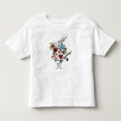 White Rabbit Alice Wonderland Hearts Kinder Shirts (Voorkant)