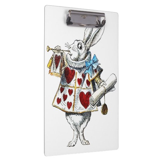 White Rabbit Alice Wonderland Hearts Klembord (Rechts)