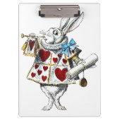 White Rabbit Alice Wonderland Hearts Klembord (Voorkant)