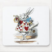 White Rabbit Alice Wonderland Hearts Muismat (Voorkant)