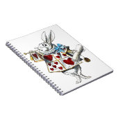 White Rabbit Alice Wonderland Hearts Notitieboek (Rechterzijde)