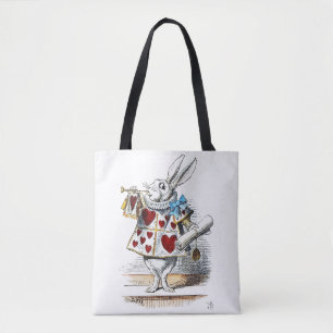 White Rabbit Alice Wonderland Hearts Tas